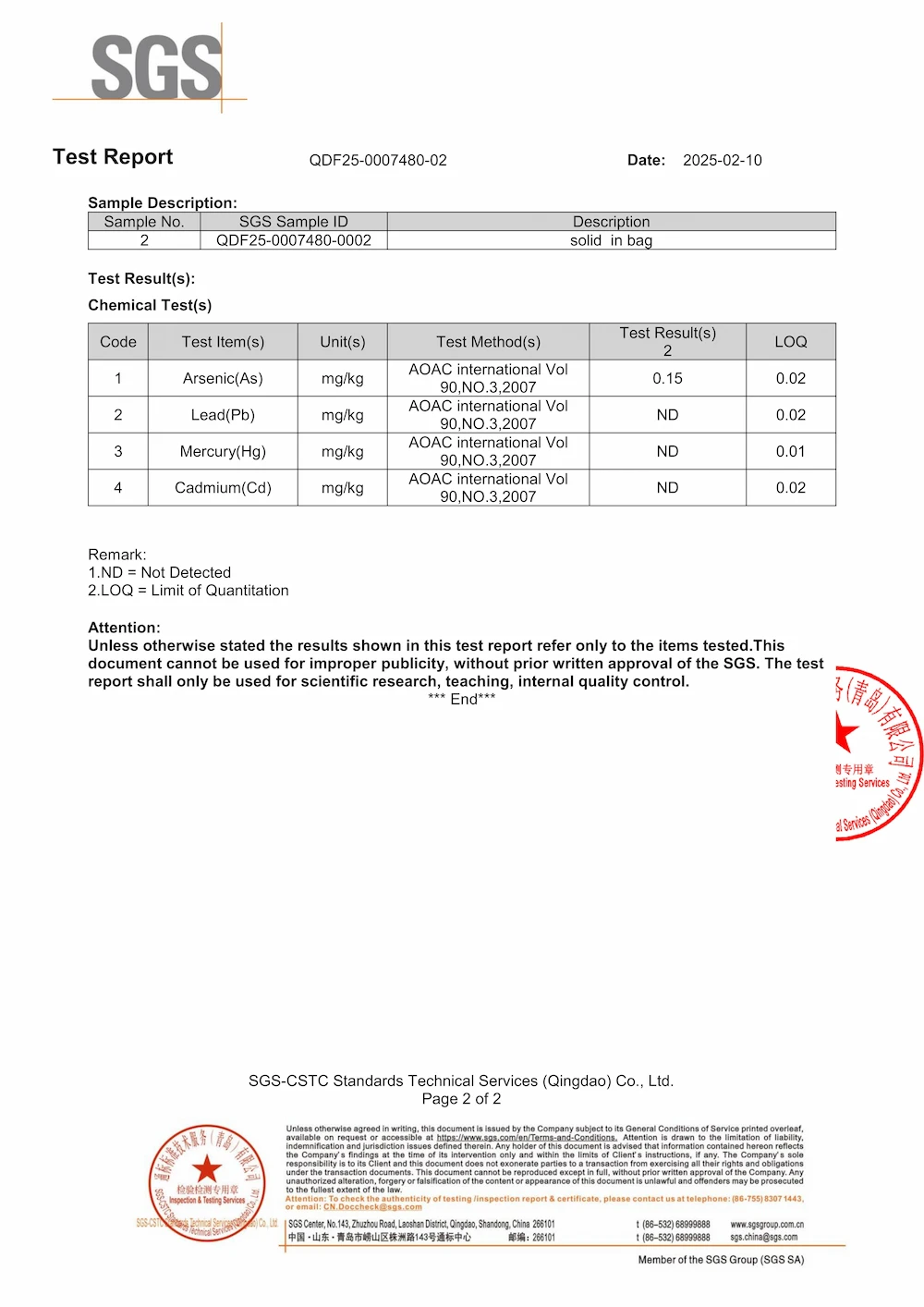 SGS Test Report 03 Landnutra